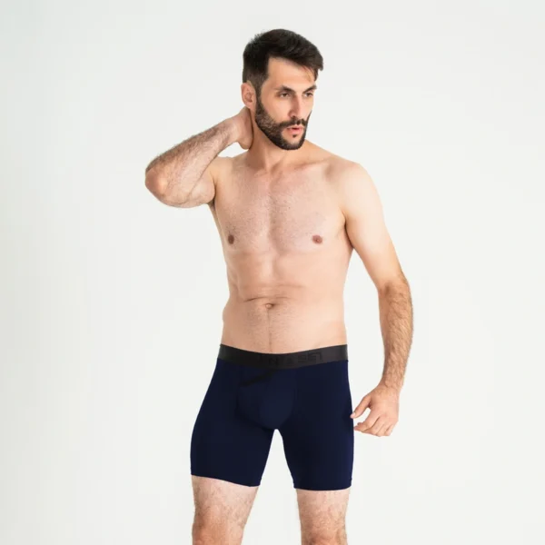 Pánske anatomické boxerky, Anatomic Long 2.0, Black Series, tmavomodré