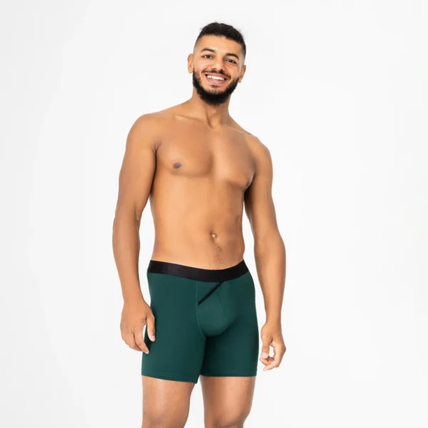 Pánske anatomické boxerky, Anatomic Long 2.0, Black Series, tmavozelená