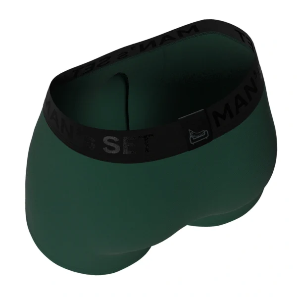 Pánske anatomické boxerky Anatomic Classic 2.0 tmavozelená – MAN'S SET – zozadu
