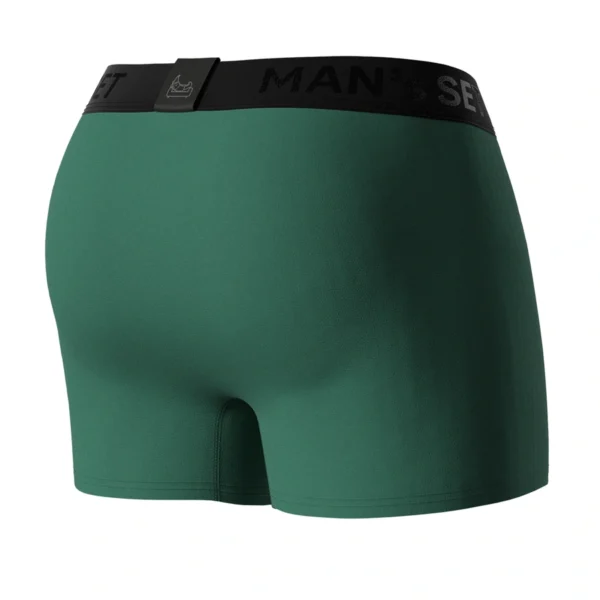 Pánske anatomické boxerky Anatomic Intimate 2.0 Micromodal tmavozelená – MAN'S SET – zozadu