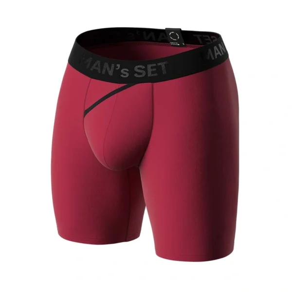Pánske anatomické boxerky Anatomic Long 2.0, bordové – MAN'S SET