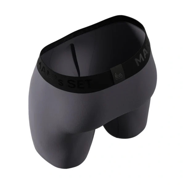 Pánske anatomické boxerky Anatomic Long 2.0, grafitové – MAN'S SET – detail strihu