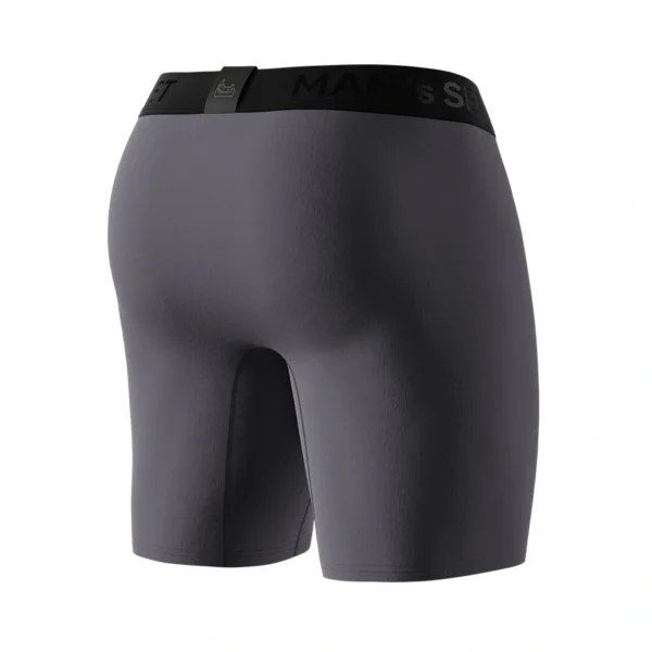 Pánske anatomické boxerky Anatomic Long 2.0, grafitové – MAN'S SET – zozadu