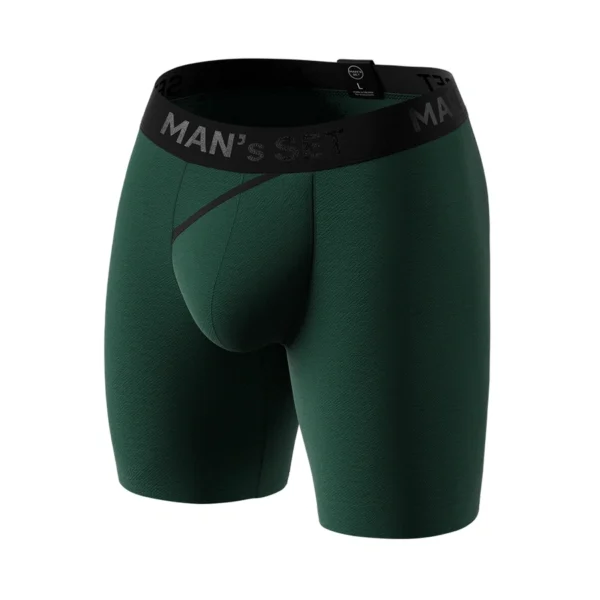 Pánske anatomické boxerky Anatomic Long 2.0, tmavozelená – MAN'S SET