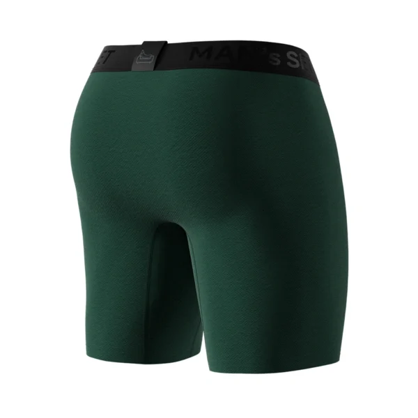 Pánske anatomické boxerky Anatomic Long 2.0, tmavozelená – MAN'S SET – zozadu