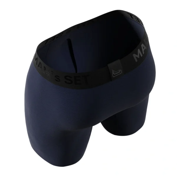 Pánske anatomické boxerky Anatomic Long 2.0, tmavomodré – MAN'S SET – detail strihu