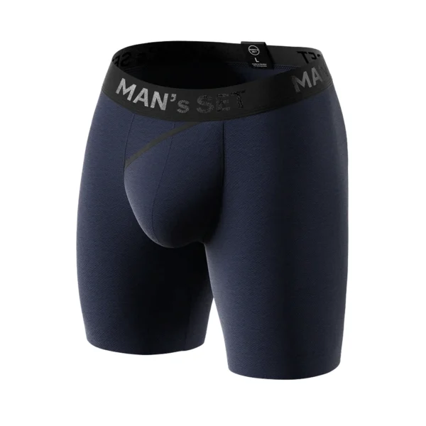 Pánske anatomické boxerky Anatomic Long 2.0, tmavomodré – MAN'S SET