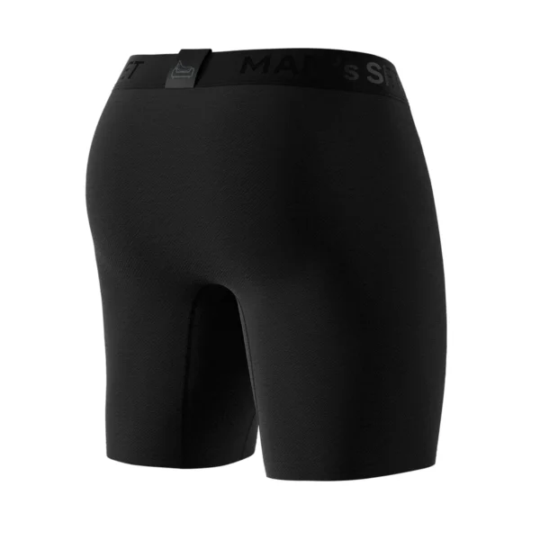 Pánske anatomické boxerky Anatomic Long 2.0, čierne – MAN'S SET – zozadu